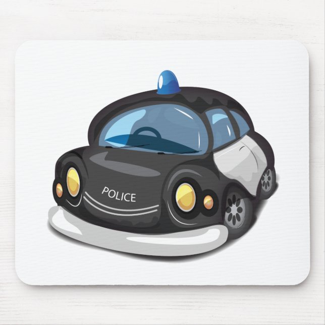 vintage Cop Car Mouse Pad (Front)