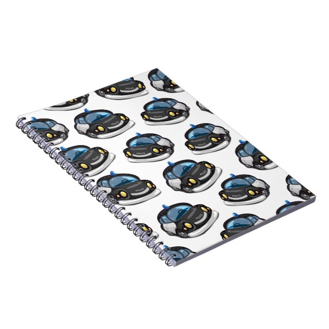 vintage Cop Car Notebook (Right Side)