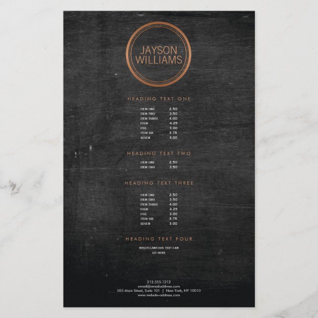 Vintage Copper Circle Flyer (Front)