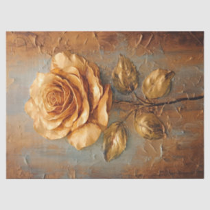 Vintage copper French rose dusty yellow faux gold Tissue Paper
