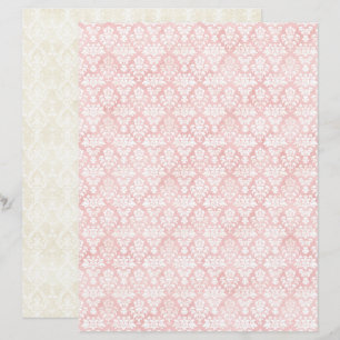 Vintage Coquette Damask Scrapbook Paper