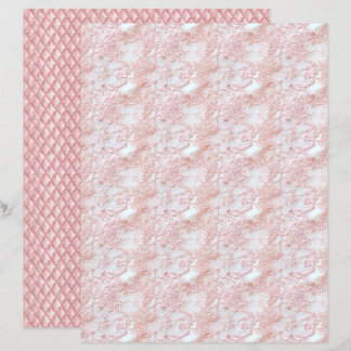 Vintage Coquette Floral Lace Scrapbook Paper