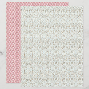 Vintage Coquette Floral Lace Scrapbook Paper