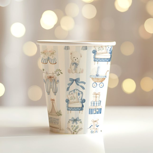 Vintage Coquette French nursery Baby Shower Paper Cups (Creator Uploaded)