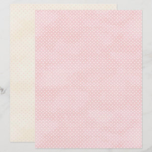 Vintage Coquette Pink Polka Dot Scrapbook Paper