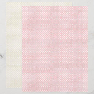 Vintage Coquette Polka Dot Scrapbook Paper