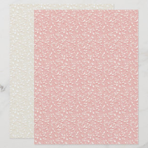 Vintage Coquette Rose Floral Paper Sheet