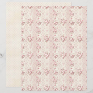 Vintage Coquette Rose Floral Scrapbook Paper