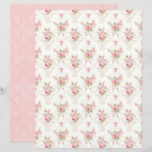 Vintage Coquette Rose Floral Scrapbook Paper