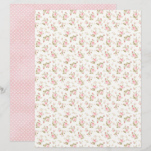 Vintage Coquette Rose Floral Scrapbook Paper