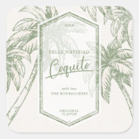 Vintage Coquito Tropical Palm Tree