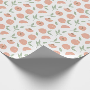 Vintage Coral Peach Pattern Wrapping Paper