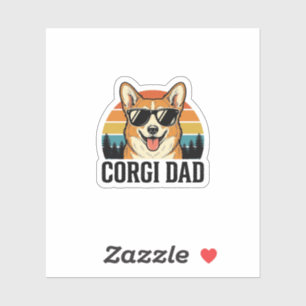 Vintage Corgi Dad Engraving Dog Lover Shirt Design