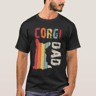 Vintage Corgi Dad Father Cool Dog Lover Retro 70 8 T-Shirt