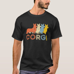 Vintage Corgi Dog Dad Dog Mum Valentines T-Shirt