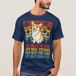 Vintage Corgi Dog Funny Activities Matching Dog Lo T-Shirt