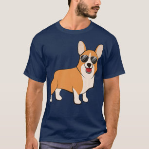 Vintage Corgi Dog Lover Tshirt Cool Corgi Sunglass