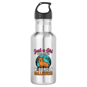 Vintage Corgi Halloween Girl Dog Lover Shirt Desig 532 Ml Water Bottle