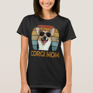 Vintage Corgi Mum Cute Dog Pet Owner Mothers Day T-Shirt
