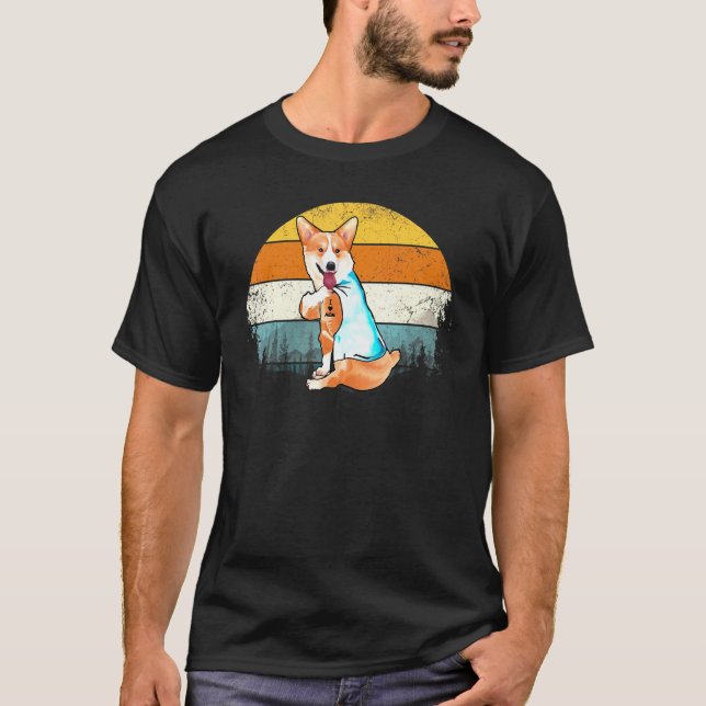 Vintage Corgi Retro Tee Dog (Front)