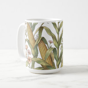 Vintage Corn Stalk Botanical Coffee Mug