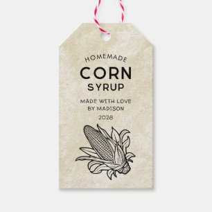 vintage corn syrup homemade recipe pantry gift tags