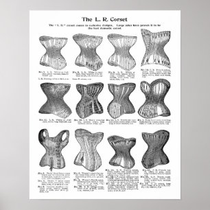 Vintage Corset Catalogue Poster