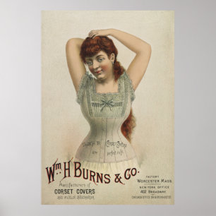 Vintage Corset Manufacturer 1878 Poster
