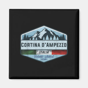 Vintage Cortina D Ampezzo Italy Italia Ski Skiing  Magnet