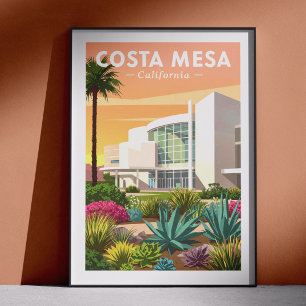Vintage Costa Mesa California Poster