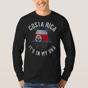 Vintage Costa Rica Flag It Is In My Dna Costa Ri T-Shirt