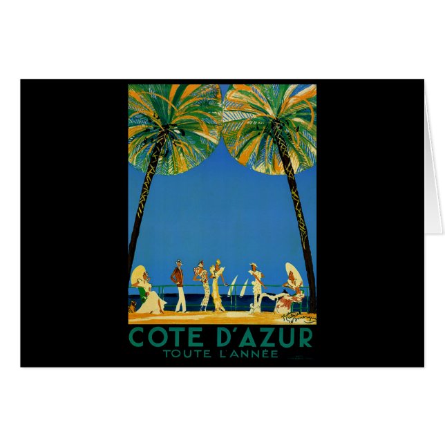 Vintage Cote D'Azur French Travel (Front Horizontal)