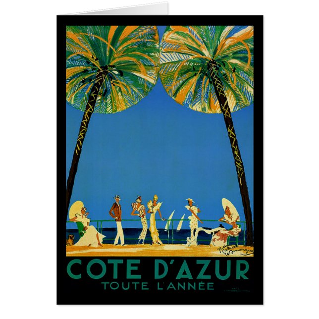 Vintage Cote D'Azur French Travel (Front)