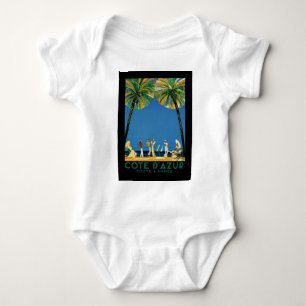 Vintage Cote D'Azur French Travel Baby Bodysuit