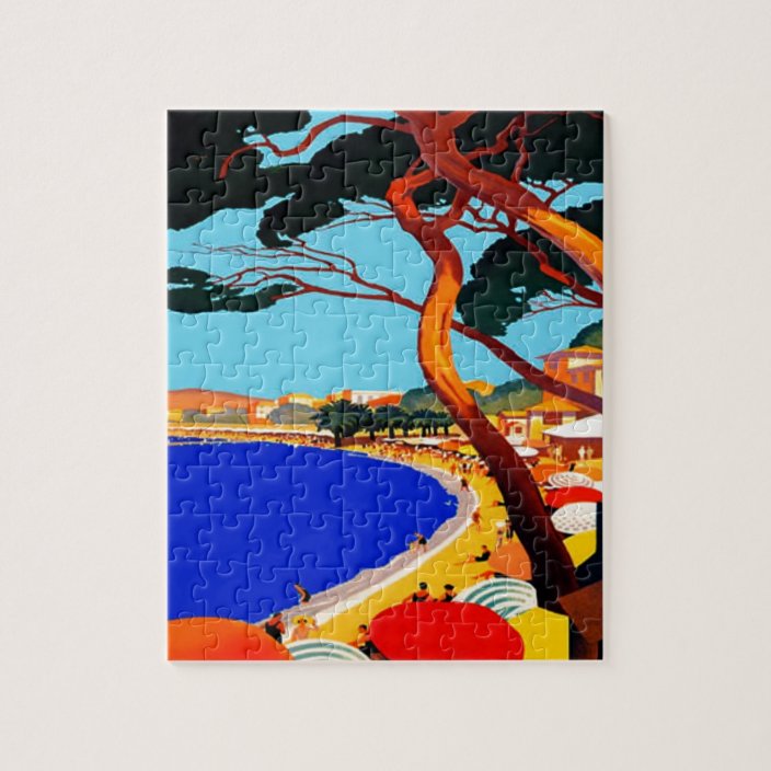 Vintage Cote D'Azur French Travel Jigsaw Puzzle