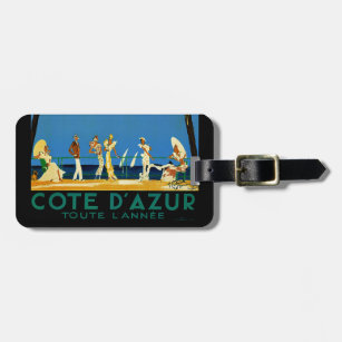 Vintage Cote D'Azur French Travel Luggage Tag
