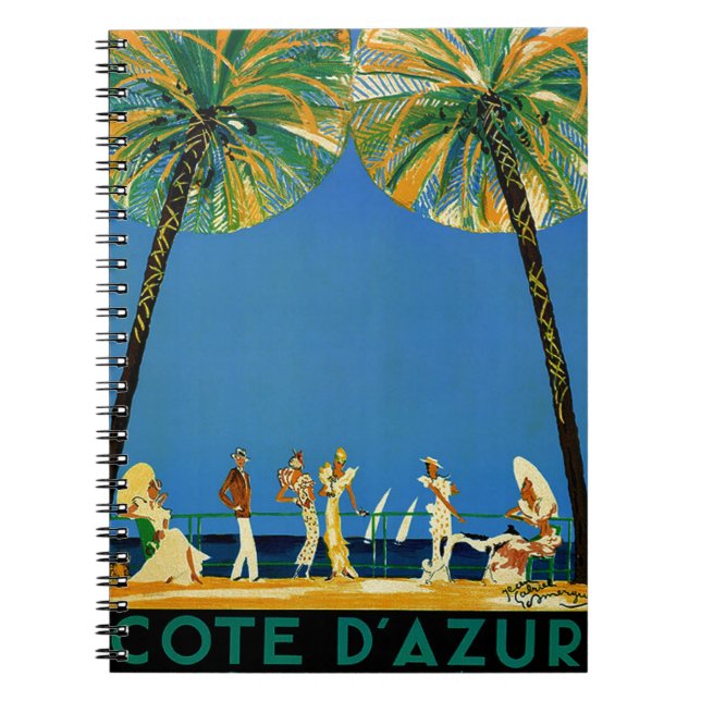 Vintage Cote D'Azur French Travel Notebook (Front)