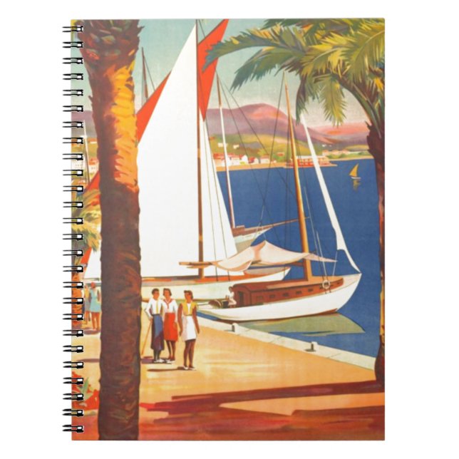 Vintage Cote D'Azur French Travel Notebook (Front)