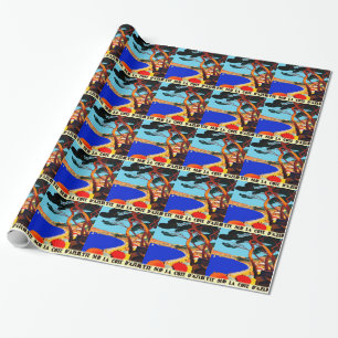 Vintage Cote D'Azur French Travel Wrapping Paper