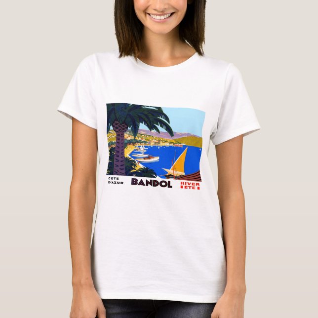 Vintage Cote D'Azur Travel T-Shirt (Front)