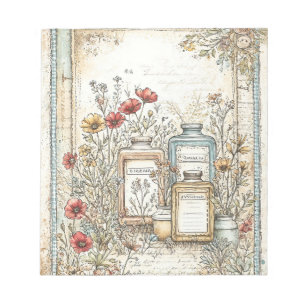 Vintage Cottage Farmhouse Stationery Notepad