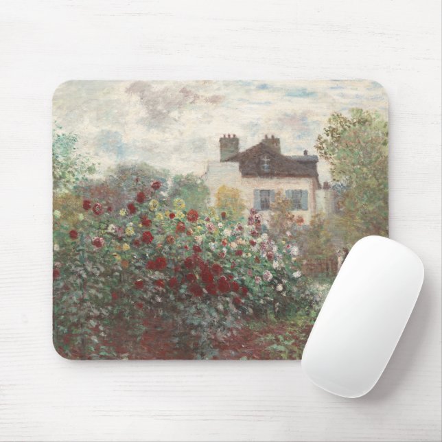 Vintage Cottage Garden Print Mouse Pad (With Mouse)