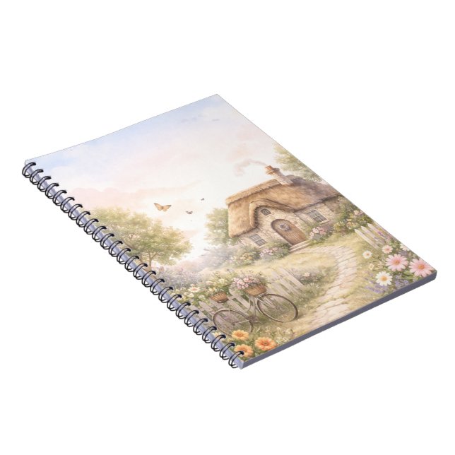 Vintage Cottage Spiral Photo Notebook (Right Side)