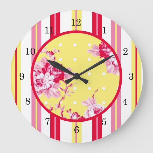 Vintage Cottage Wall Clock (Front)