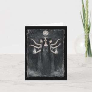 Vintage Cottagecore Aesthetic Witches Werewolves M Card