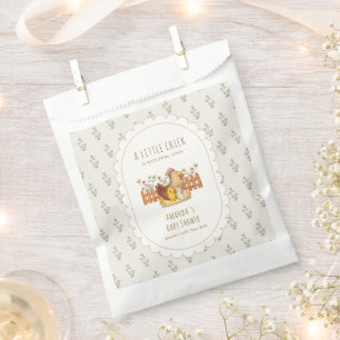 Vintage Cottagecore Chicken Floral Baby Shower Favour Bag