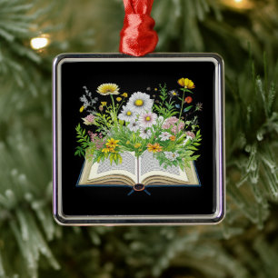 Vintage Cottagecore design with wildflowers Metal Ornament