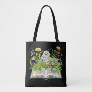 Vintage Cottagecore design with wildflowers Tote Bag