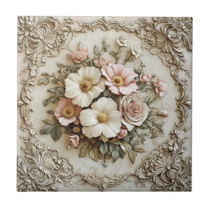 Vintage Cottagecore Farmhouse Decorative Unique  Ceramic Tile