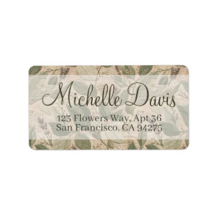 Vintage Cottagecore Floral Return Address Labels